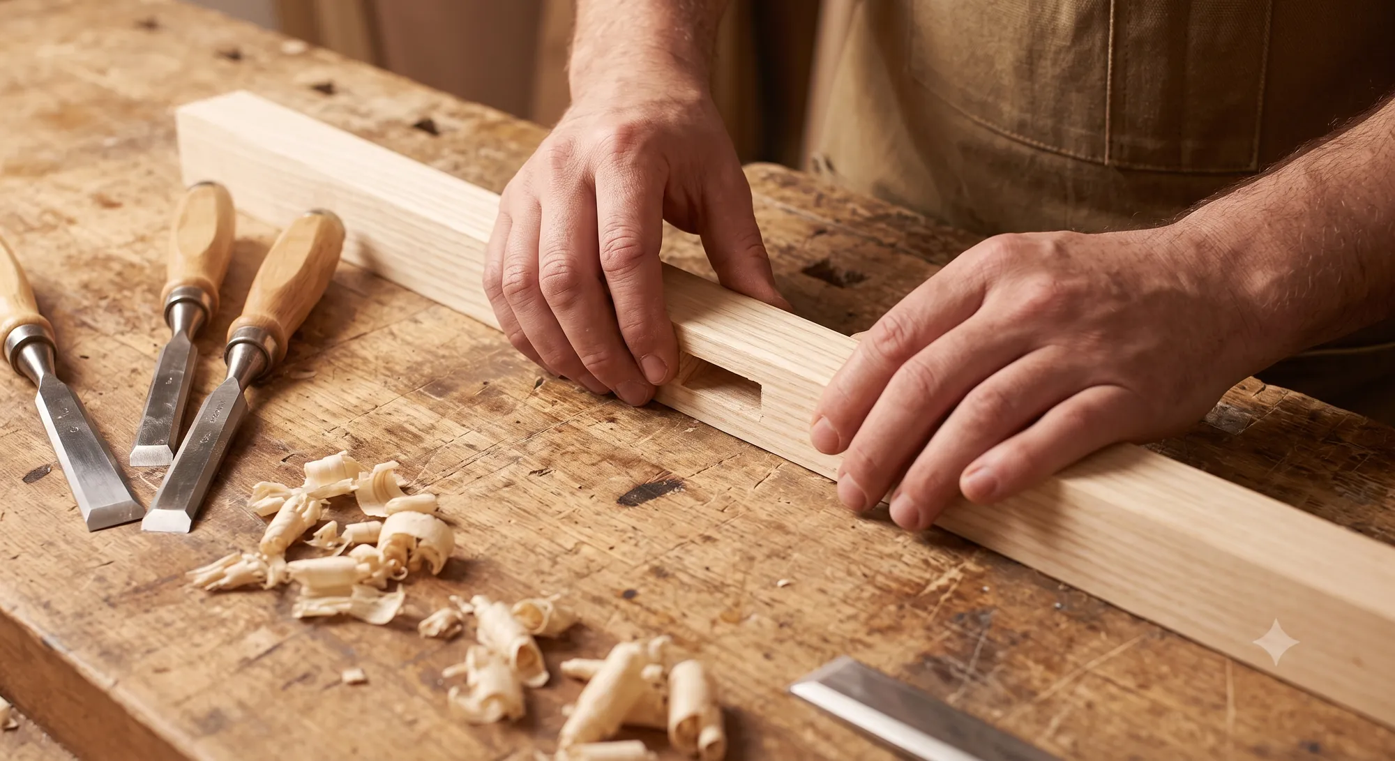 Fitting a mortise and tenon in French ash